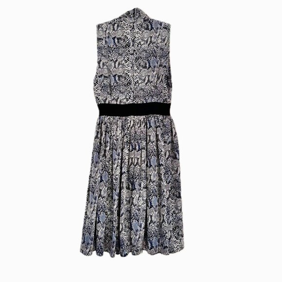 D&G by Dolce & Gabbana Flowy Python Print Chiffon Dress V-Neck Sleeveless Sz XS - Picture 3 of 12